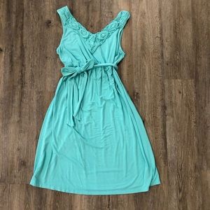 Turquoise maternity dress
